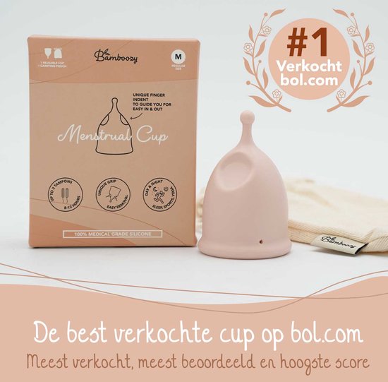 Bamboozy Set Menstruatiecup Maat L + Sterilisator - Herbruikbare Menstruatie Cup Period Duurzaam Menstrueren Zero Waste
