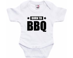 Born to BBQ tekst baby rompertje wit jongens en meisjes - Kraamcadeau barbecue liefhebber 80 Born to BBQ tekst baby rompertje wit jongens en meisjes - Kraamcadeau barbecue liefhebber 80
