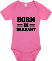 Born in Brabant tekst baby rompertje roze meisjes - Kraamcadeau - Brabant geboren cadeau 80