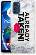 Backcover Soft Siliconen Hoesje Motorola Moto E32 Telefoon Hoesje Already Taken White