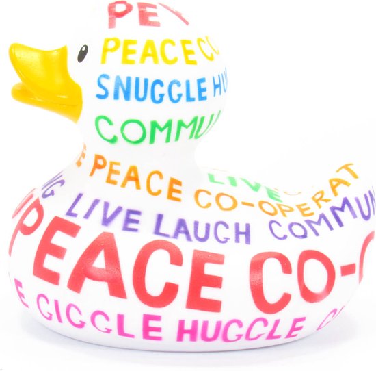 BudDuck Luxury Badeendje - Positive Poem Duck - Badspeelgoed van BudDuck — afbeelding 3