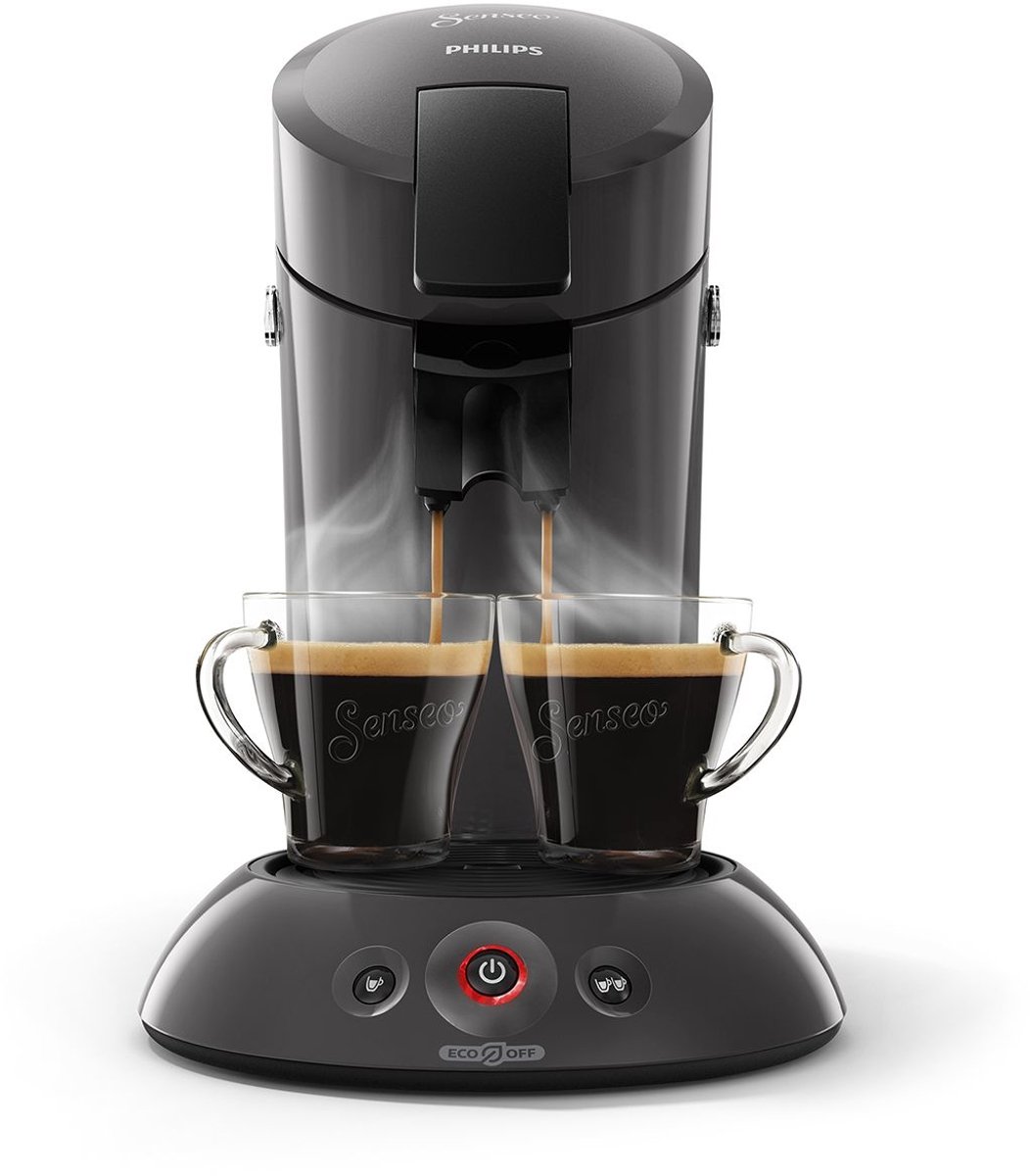 Bol.com Philips Senseo Original Eco Koffiepadmachine HD6552/38 - Keuze uit 1 of 2 Kopjes - Automatische Uitschakeling - Duurzame... aanbieding