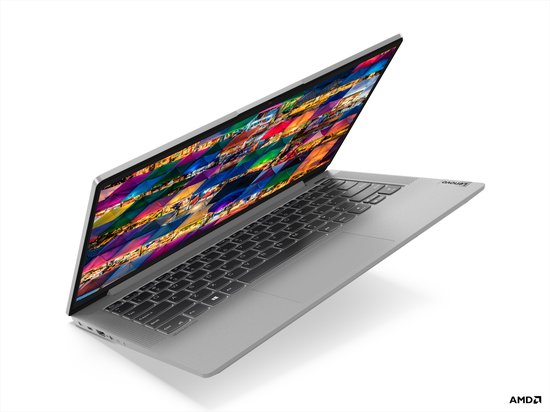 Lenovo IdeaPad 5 14ALC05 AMD Ryzen™ 5 5500U Laptop 35,6 cm (14") Full HD 16 GB DDR4-SDRAM 512 GB SSD Wi-Fi 5 (802.11ac) Windows 10 Home Engels Grijs, Platina - Lenovo - Hoofdafbeelding