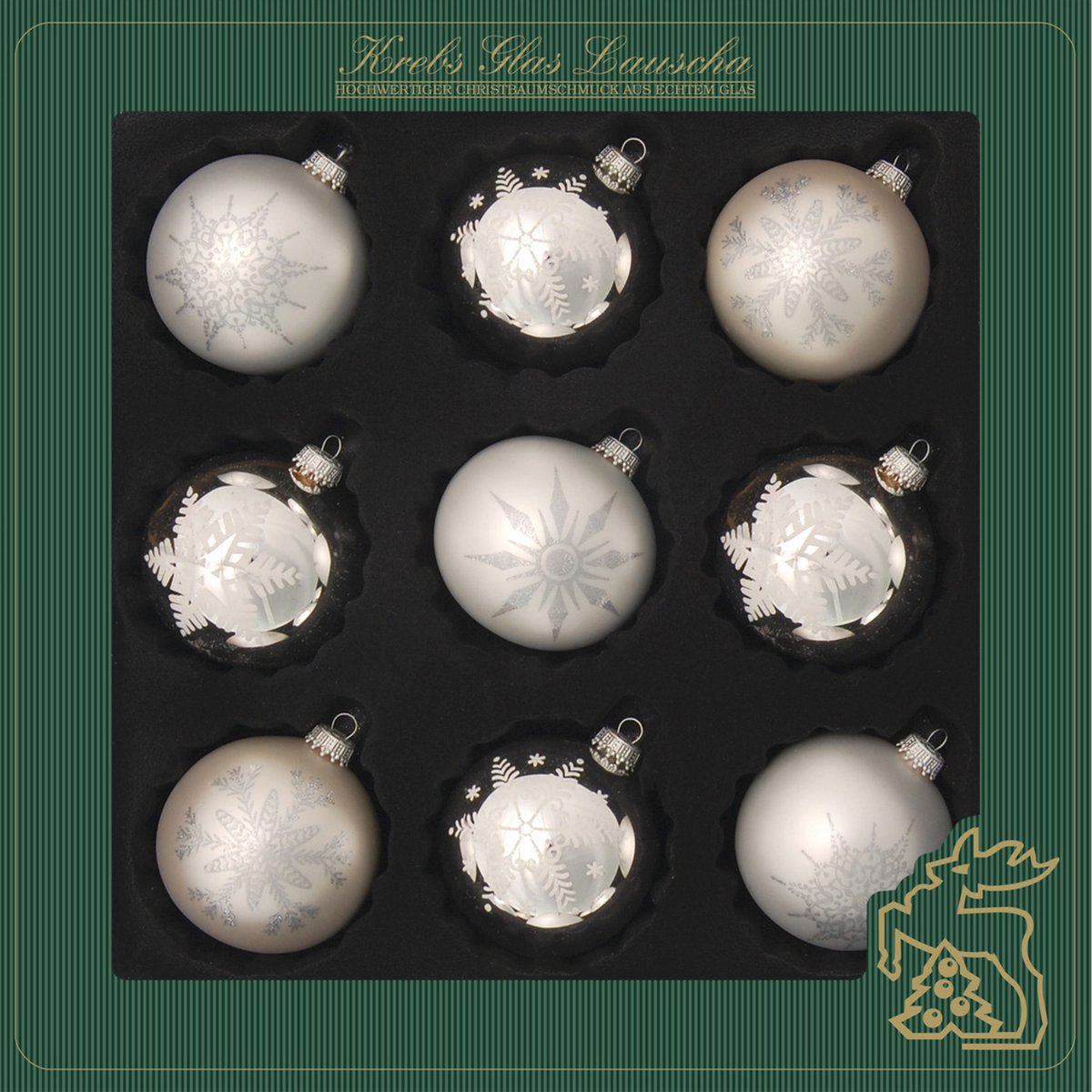 18x stuks luxe gedecoreerde glazen kerstballen zilver 8 cm - Kerstboomversiering/kerstversiering/kerstornamenten