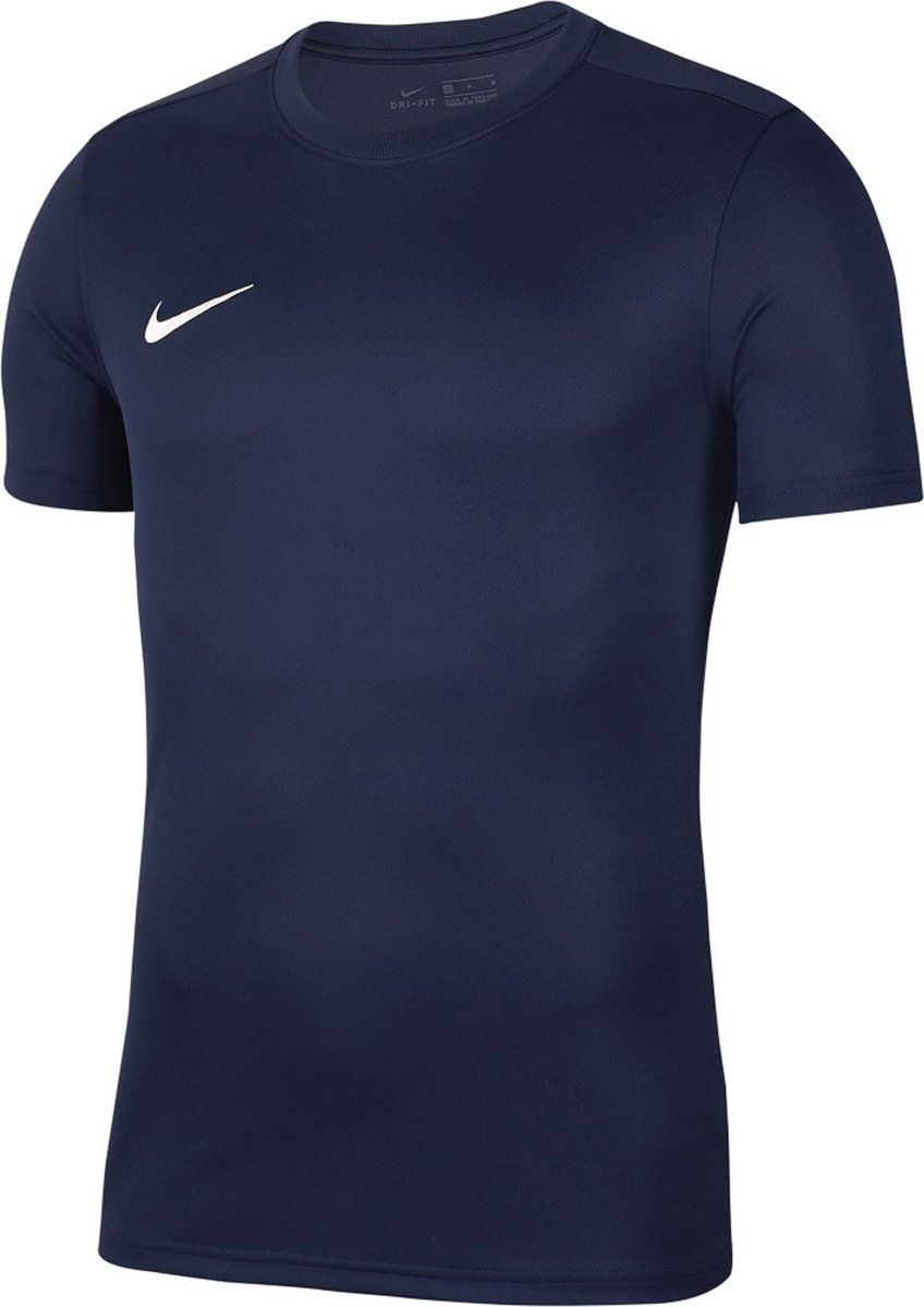Nike Park VII SS Mannen Sportshirt Navy - Maat L - Blauw