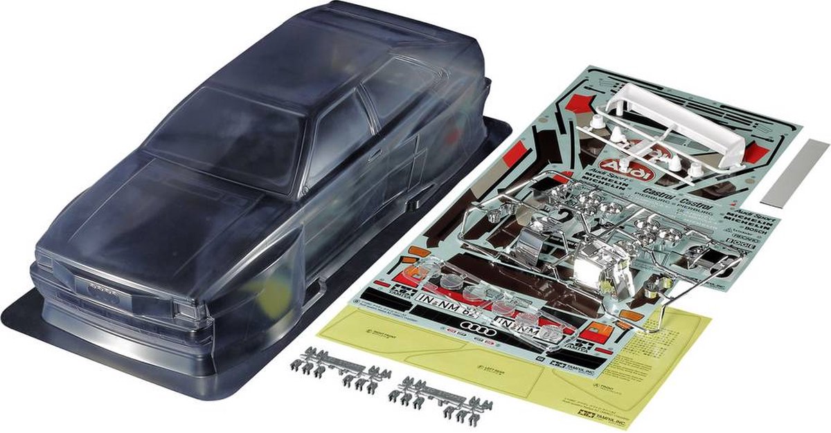 Tamiya 51615 1:10 Body Audi Quattro Rallye A2 Ongeverfd niet gesneden