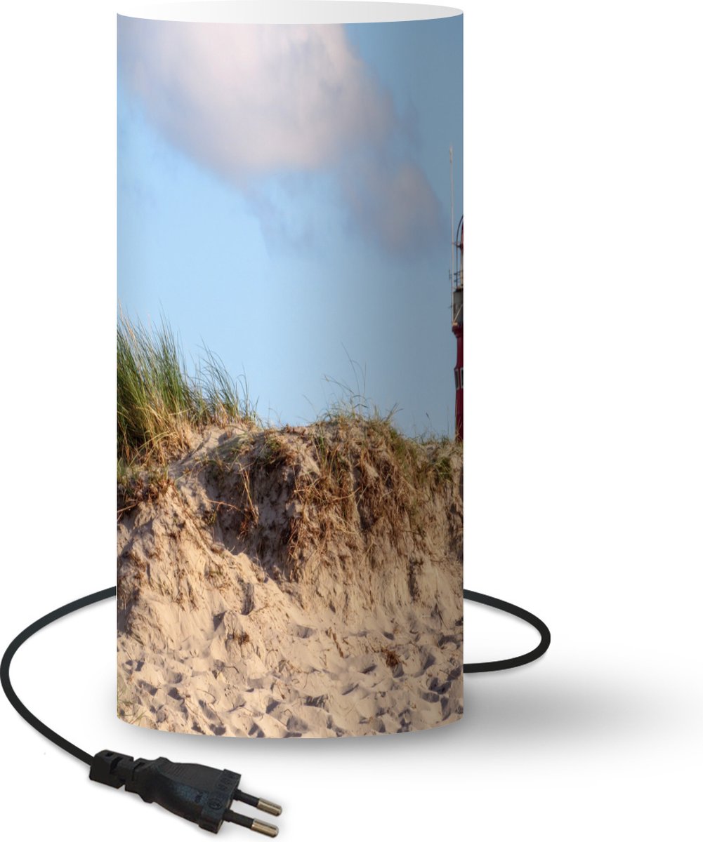 Lamp - Nachtlampje - Tafellamp slaapkamer - Strand - Vuurtoren - Duin - 33 cm hoog - Ø15.9 cm - Inclusief LED lamp