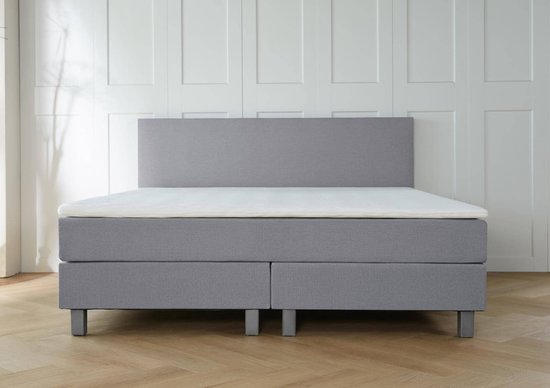 Boxspring Florence - 140x200 - Grijs - met gratis topper!