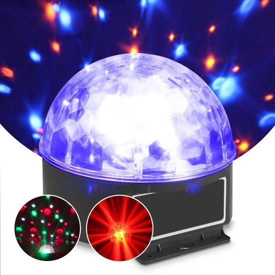 Lampe disco - MAX Jelly Ball demi-boule disco avec de nombreux rayons lumineux mobiles et colorés