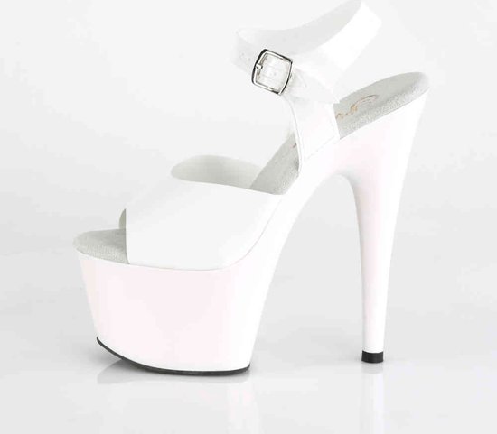 Pleaser - ADORE-708N Sandale avec bride à la cheville, Chaussures de pole dance - Chaussures de pole dance - 44 Chaussures - Wit