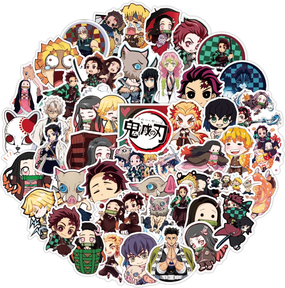 Demon Slayer Stickers - 50 Stuks - Anime - Manga - Cosplay - Kimetsu no Yaiba - Tanjiro - Nezuko -  Zenitsu - 