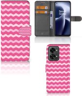 Hoesje ontwerpen OnePlus Nord 2T GSM Hoesje ontwerpen Waves Pink