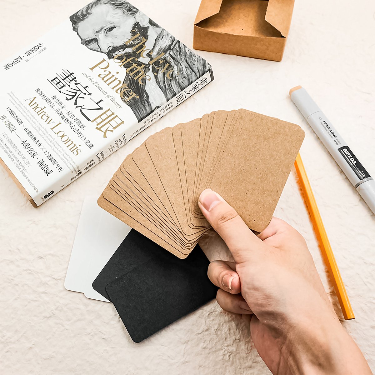Blanco kaartjes met klikringen en gaatjestang - 300 stuks - met envelop — cadeau in Hobby - foto 8