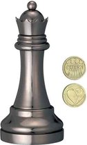 Cast Schaakpuzzel Chess Queen 9,3 Cm Staal Zwart