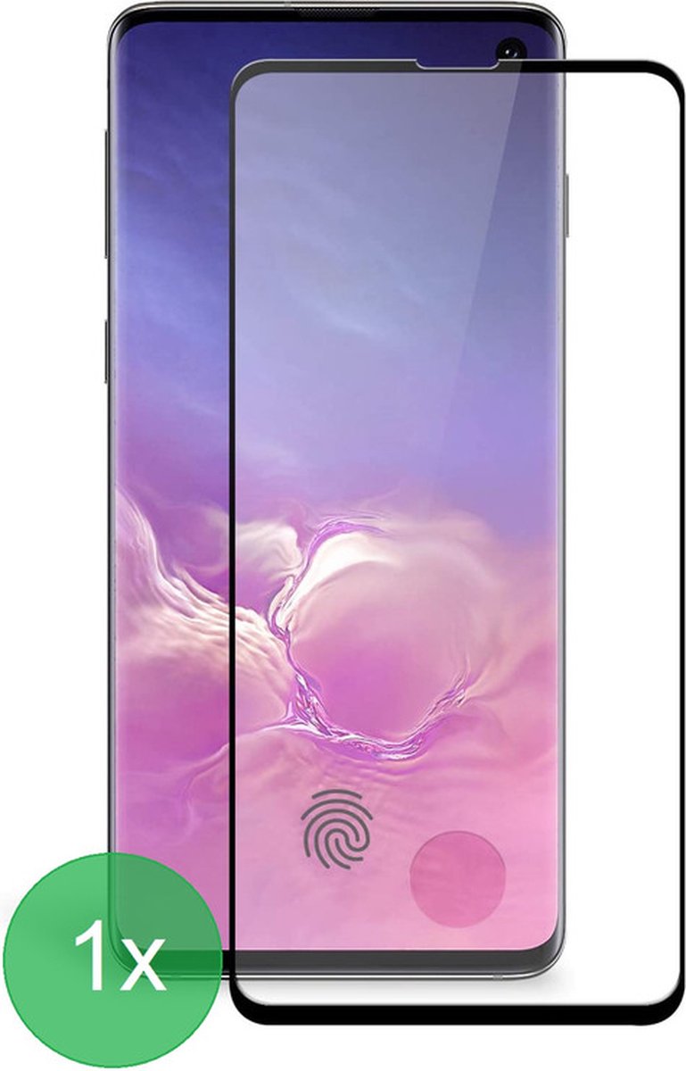 Volledige Glasplaatje Geschikt voor: Samsung Galaxy S10 Full Screenprotector 1x - screen protector - volledige glas - bescherming - beschermglas - ZT Accessoires