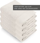 Walra handdoeken 60x110 Soft Cotton - 4-delig - Badhanddoeken 550 g/m² - 100% Katoen - Handdoekenset Kiezel Grijs