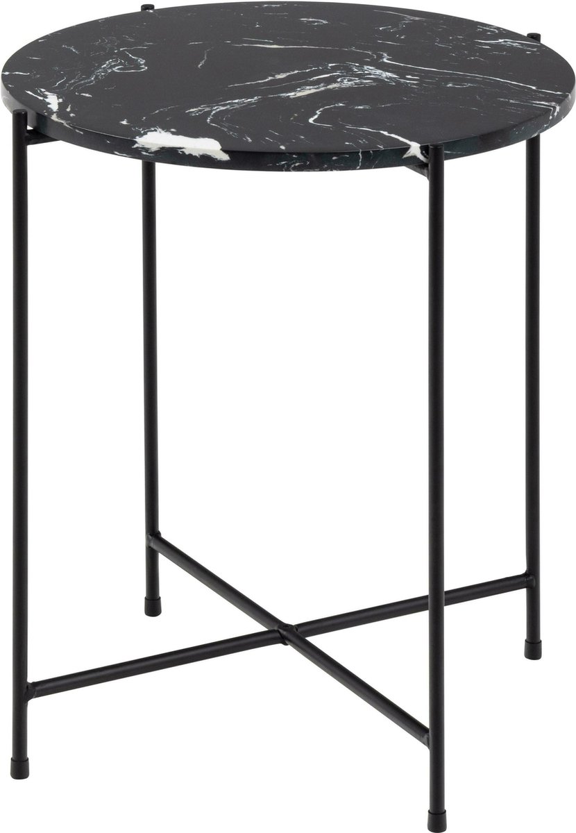 Bendt Bijzettafel 'Josje' Zwart Marmer, Ø42cm