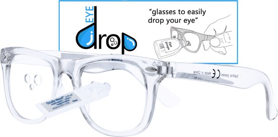 EyeDrop 001 by Icon Eyewear - Bril voor oogdruppels - Universeel - Transparant - 3 maten gaten per glas