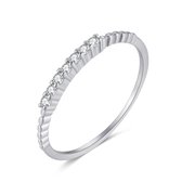 Twice As Nice Ring in zilver, 7 zirkonia 58