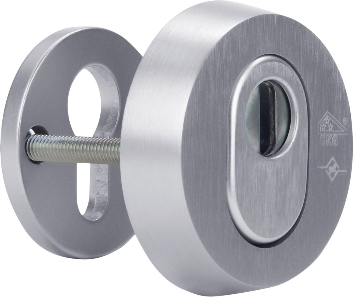 Dieckmann rond aluminium veiligheidsrozet Den Bosch met kerntrekbeveiliging D7053