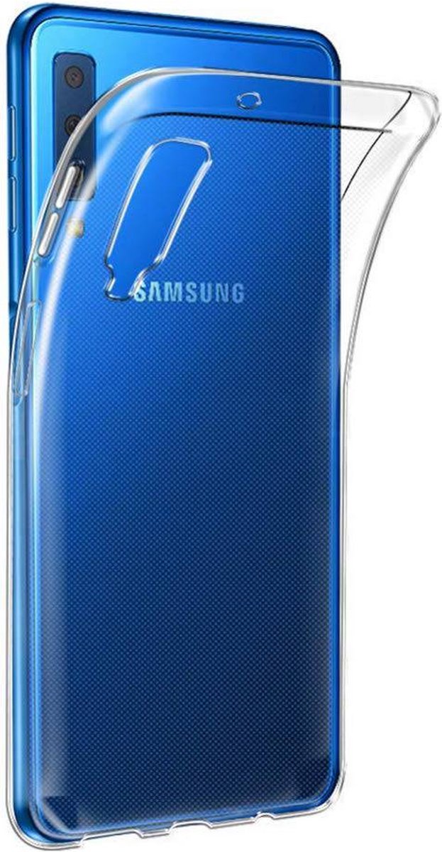 Shock Proof Case - Telefoonhoesje - Doorzichtig Hoesje voor Samsung A7 2018 - Transparant Wit