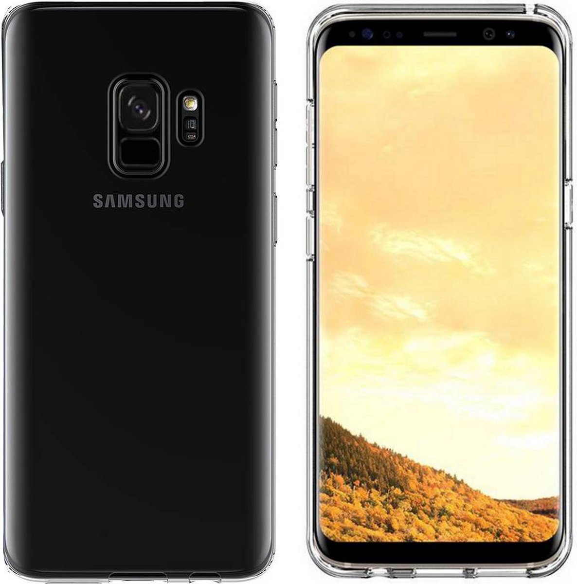 Shock Proof Case - Telefoonhoesje - Doorzichtig Hoesje voor Samsung S9 Plus - Transparant Wit