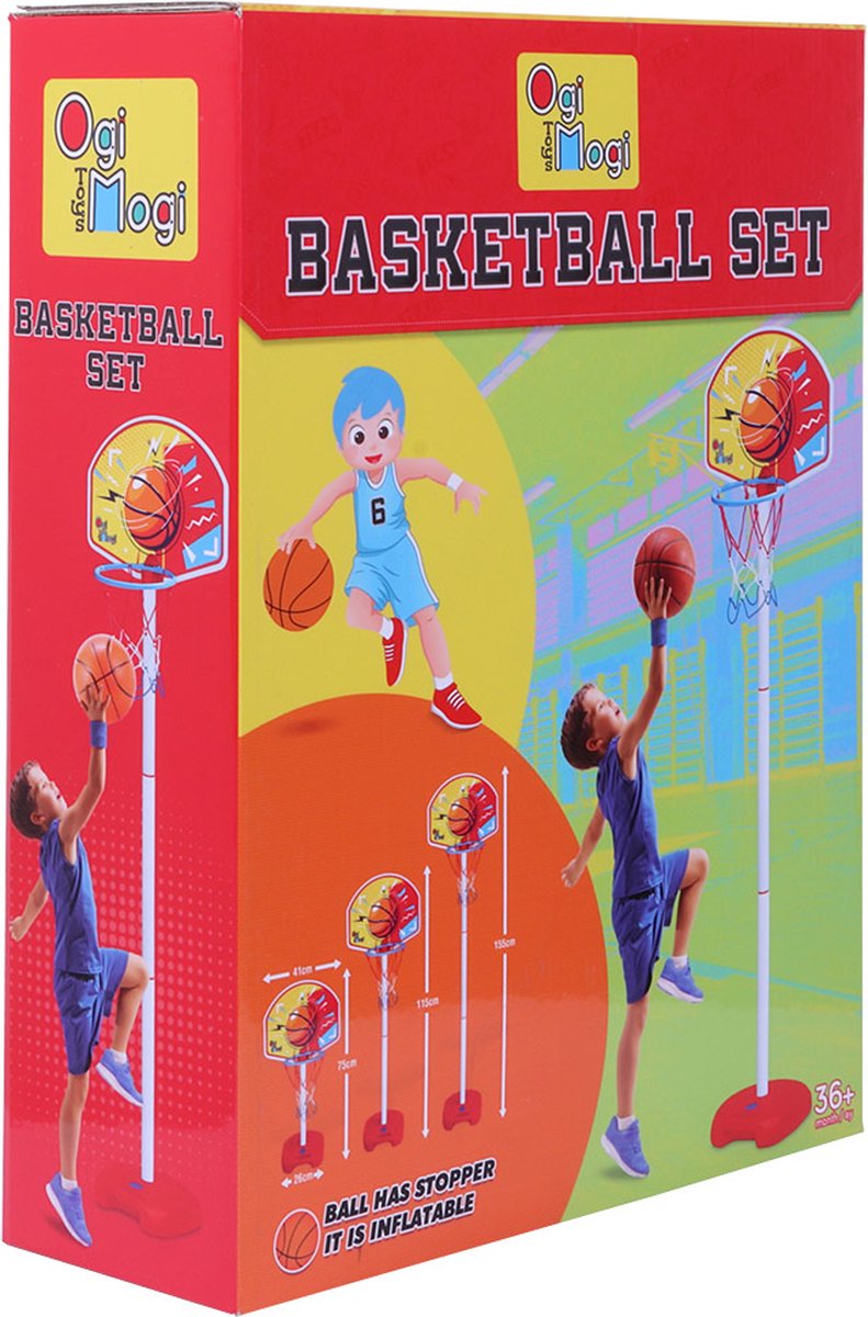 Ogi Mogi Toys - Basketbalstandaard voor kinderen - met Basketbalring - Mini Basketbalbord - Basketbalset - met Bal - Speelgoed vanaf 3 jaar — afbeelding 6