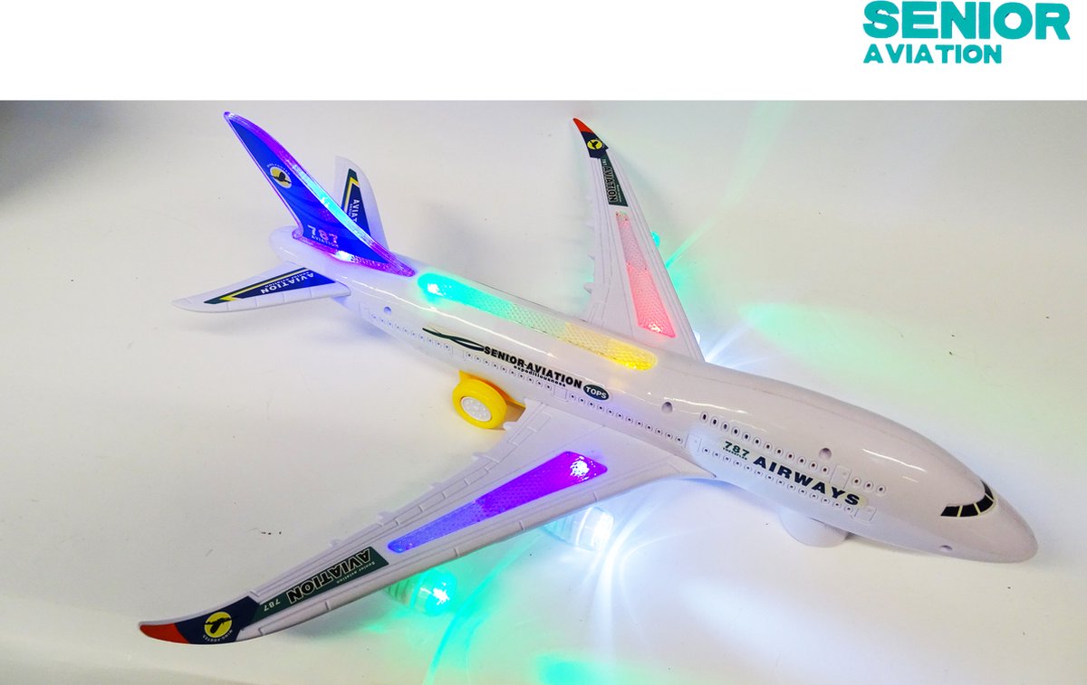 Avion Jouets 46CM - Senior Aviation Airways 787 Dreamliner - lumière LED +  son d'avion