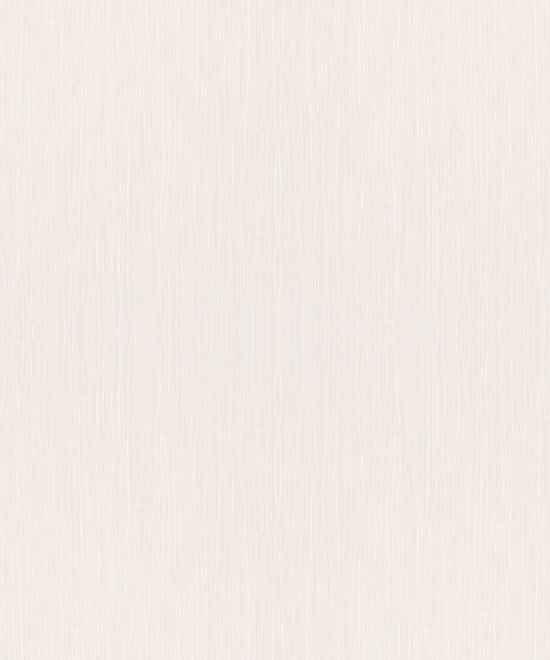 Behang uni streepstructuur beige - Behang - Wandbekleding - Wanddecoratie - Vliesbehang - Assorti 2022-2024 - 0,53 x 10,05 M.