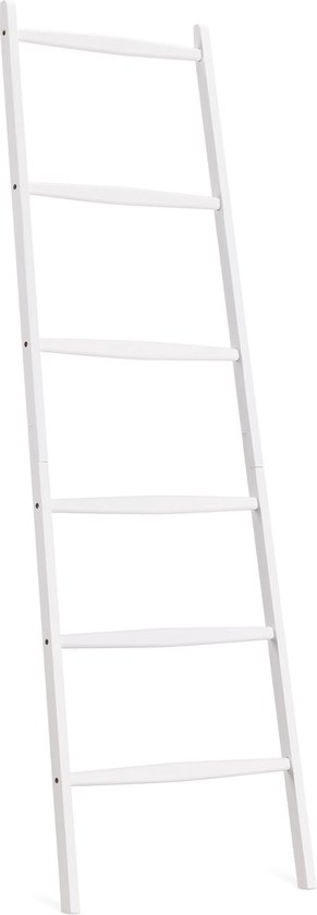 Navaris multifunctionele bamboe handdoeken ladder - 6 treden voor baddoeken, kleding, beddengoed - Voor slaapkamer, badkamer - Handdoek standaard