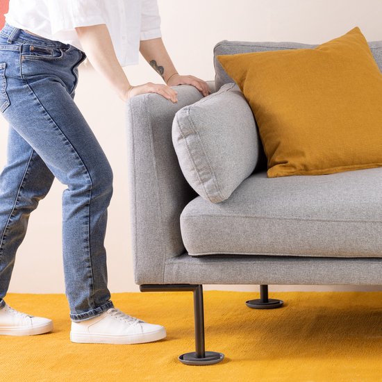 Navaris 16x patins de meubles pour pieds de chaise - Patins ronds en feutre auto-adhésifs pour pieds de meubles - Convient aux sols en bois et aux moquettes