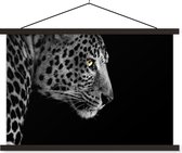 Affiche scolaire - Léopard - Zwart - Wit - Fourrure - 90x60 cm - Lattes noires