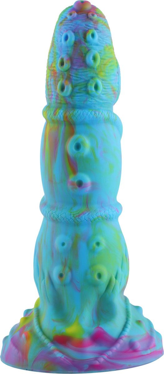 Fantasy Zuignap Dildo Blauw 22 cm
