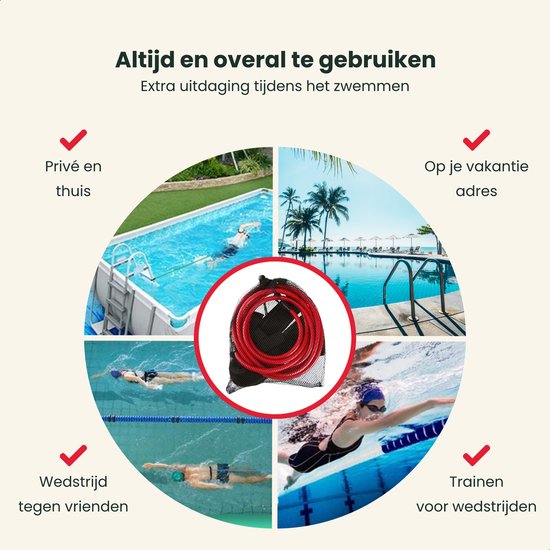 BuddySwim Short Speed Zwemgordel Zwart Rood
