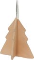 TAK Design Kerstboom 3D Hanger L - Leer - 9 x 9 x 9 cm - Naturel