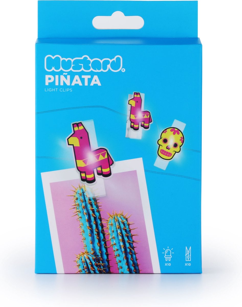 Mustard - Pinata Fotoclips LED Set van 10 Stuks - Kunststof - Multicolor
