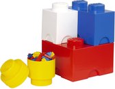 LEGO Storage Boxes Brick - Lot de 4 pièces - Multicolore