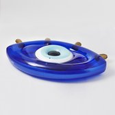 Sunnylife - Pool Floats Luxe Luchtbed Drijvend Greek Eye Blue - PVC - Blauw