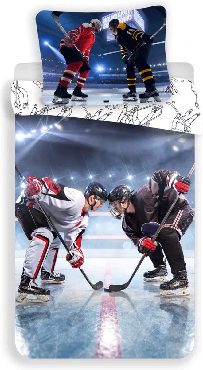 KD® - Hockey - Dekbedovertrek - Eenpersoons - 140 x 200 cm - Katoen