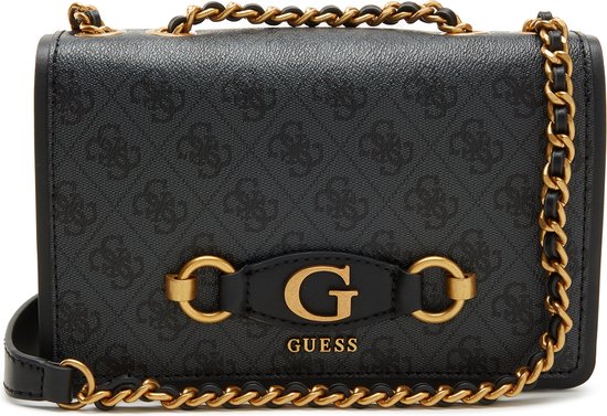 Guess Izzy Status Satchel Dames Handtas - Coal Logo