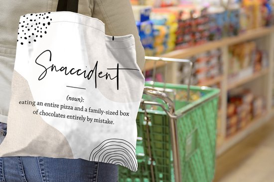 Sac Bandoulière - Sac De Plage - Proverbes Shopper - Snacccident - Citations - Dictionnaire - Définition Snaccident - 40x40 cm - Sac Coton