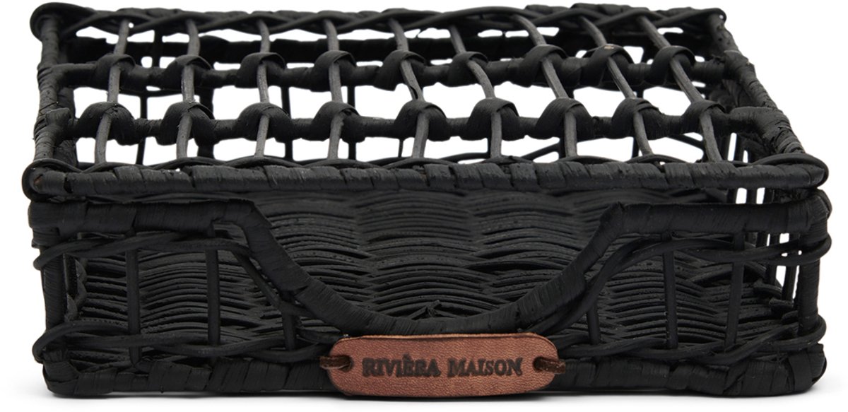 Riviera Maison Servettenhouder - Rustic Rattan RM 1948 Napkin Holder - Zwart