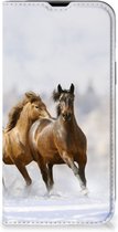 Wallet Book Case Geschikt voor iPhone 14 Smart Cover Hoesje Paarden