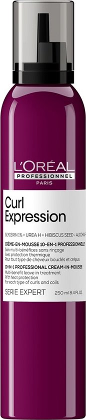 L’Oréal Professionnel Curl Expression Crème-en-Mousse 10-en-1 – Définit les boucles – Serie Expert – 250 ml