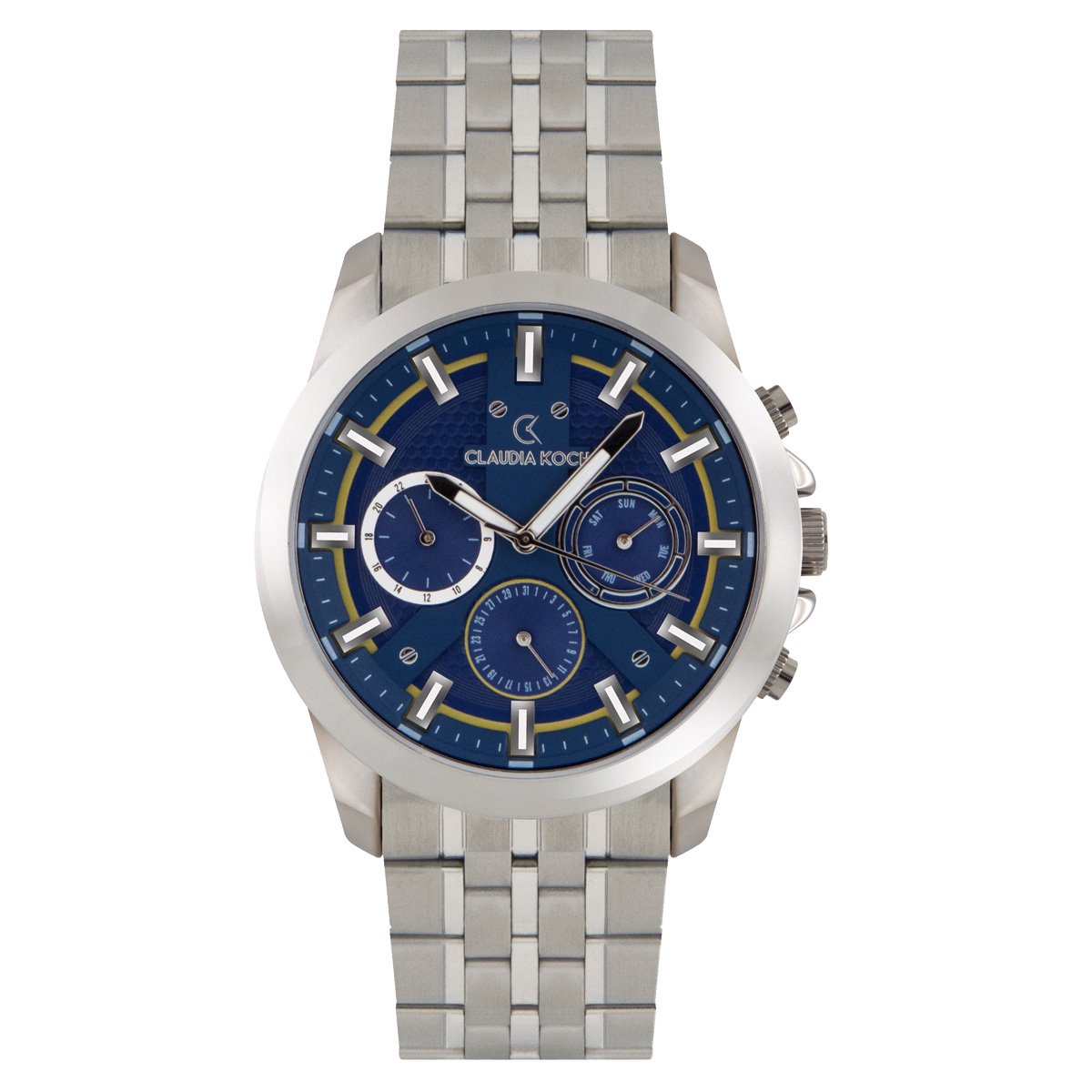 ClaudiaKoch CK 4313 Silver with Blue Analog Chrono Stainless Steel