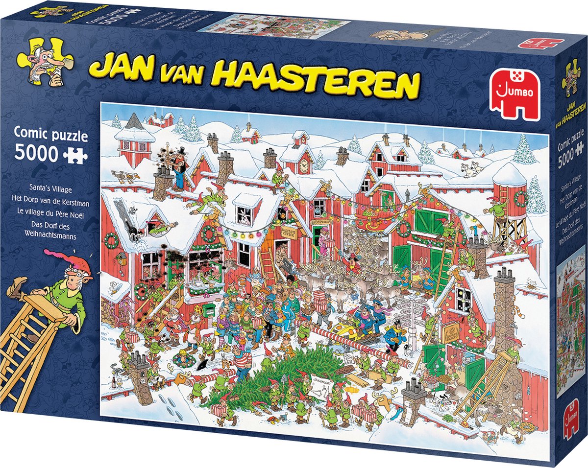 Jan van Haasteren - Het dorp van de Kerstman - 5000 stukjes - Legpuzzel — afbeelding 3