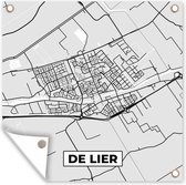 Tuin poster Plattegrond - De Lier - Kaart - Stadskaart - 200x200 cm - Tuindoek