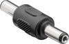 DC plug (m) - DC plug (m) koppelstuk - 5,5mm x 2,1mm / zwart