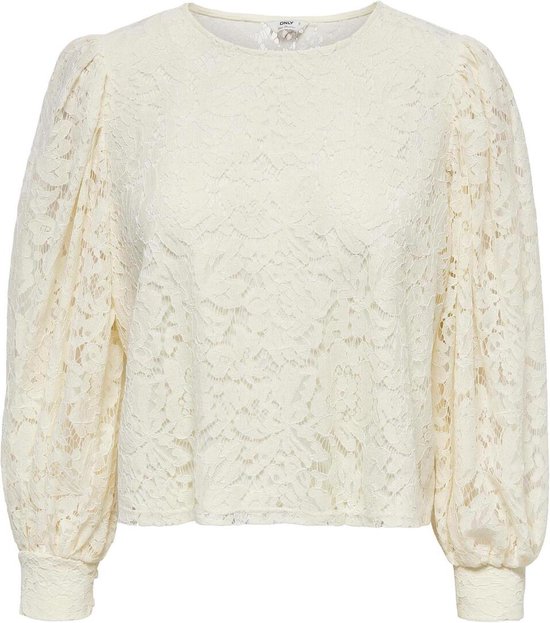 Only T-shirt Onlyrsa 78 Lace Top Nl Wvn 15283271 Creme Dames Maat - S