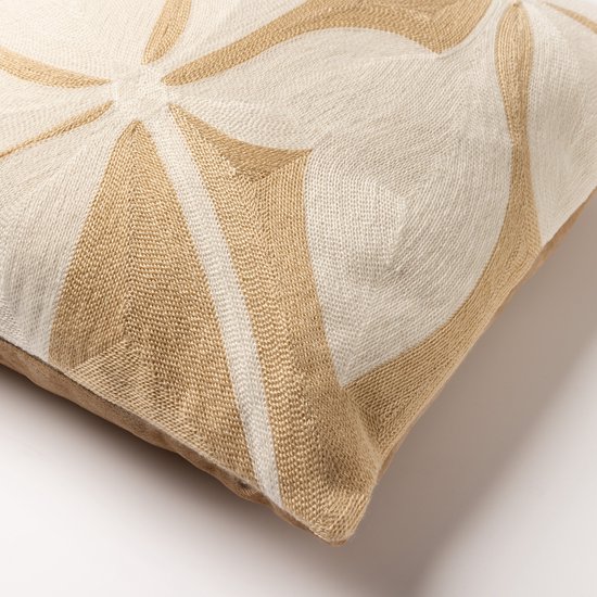 Dutch Decor ELIN - Sierkussen Semolina 45x45 cm - beige - Inclusief binnenkussen